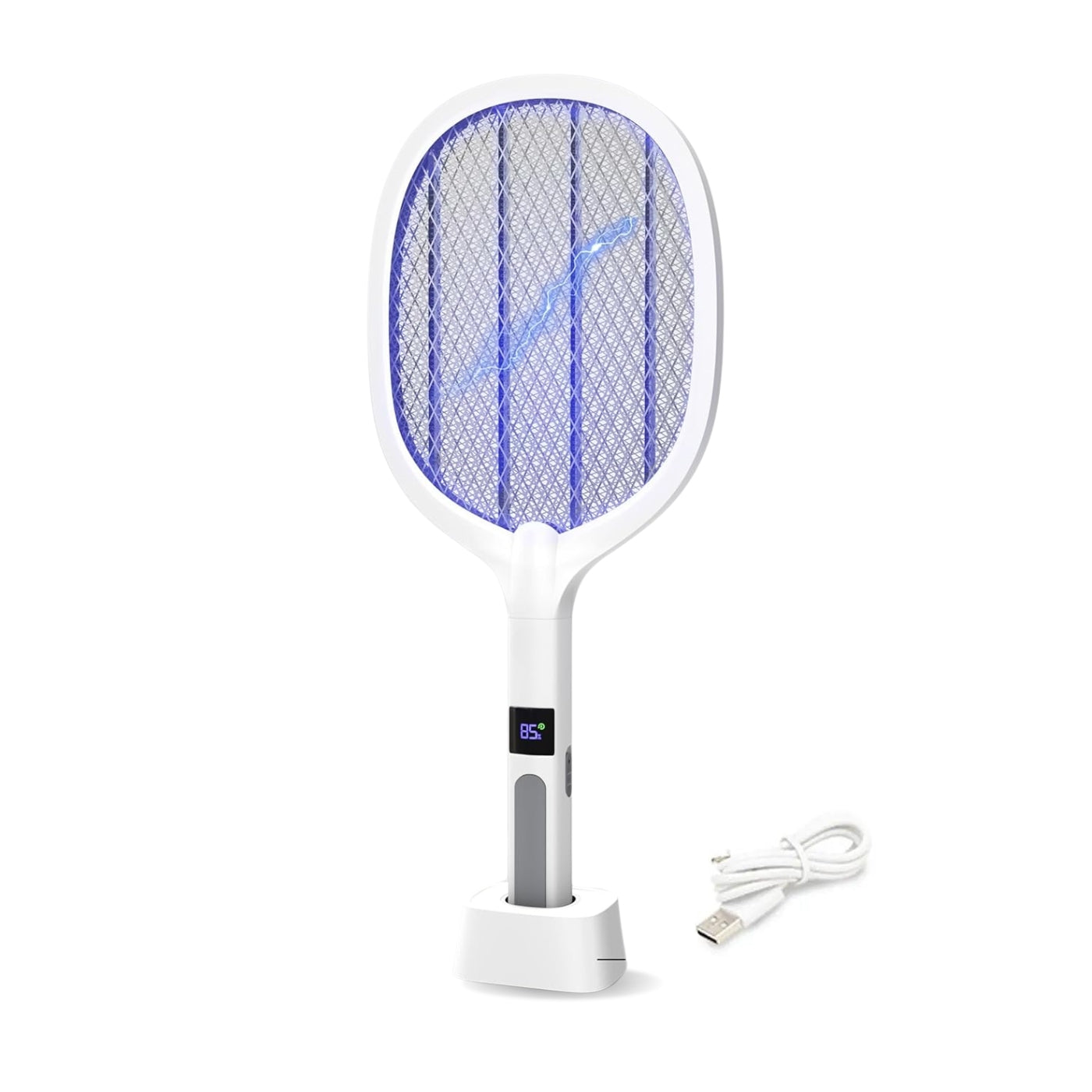 ZeroZap Racket: 2-in-1 Electric Fly Swatter & UV Bug Zapper – Get Zero Zap